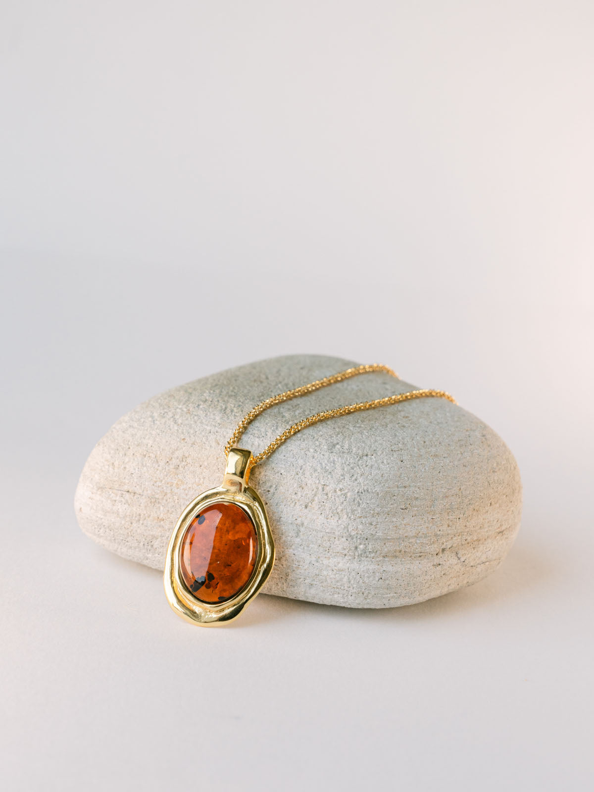 Molten Amber Gemstone Necklace