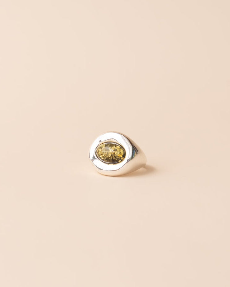 Amber Moon Ring