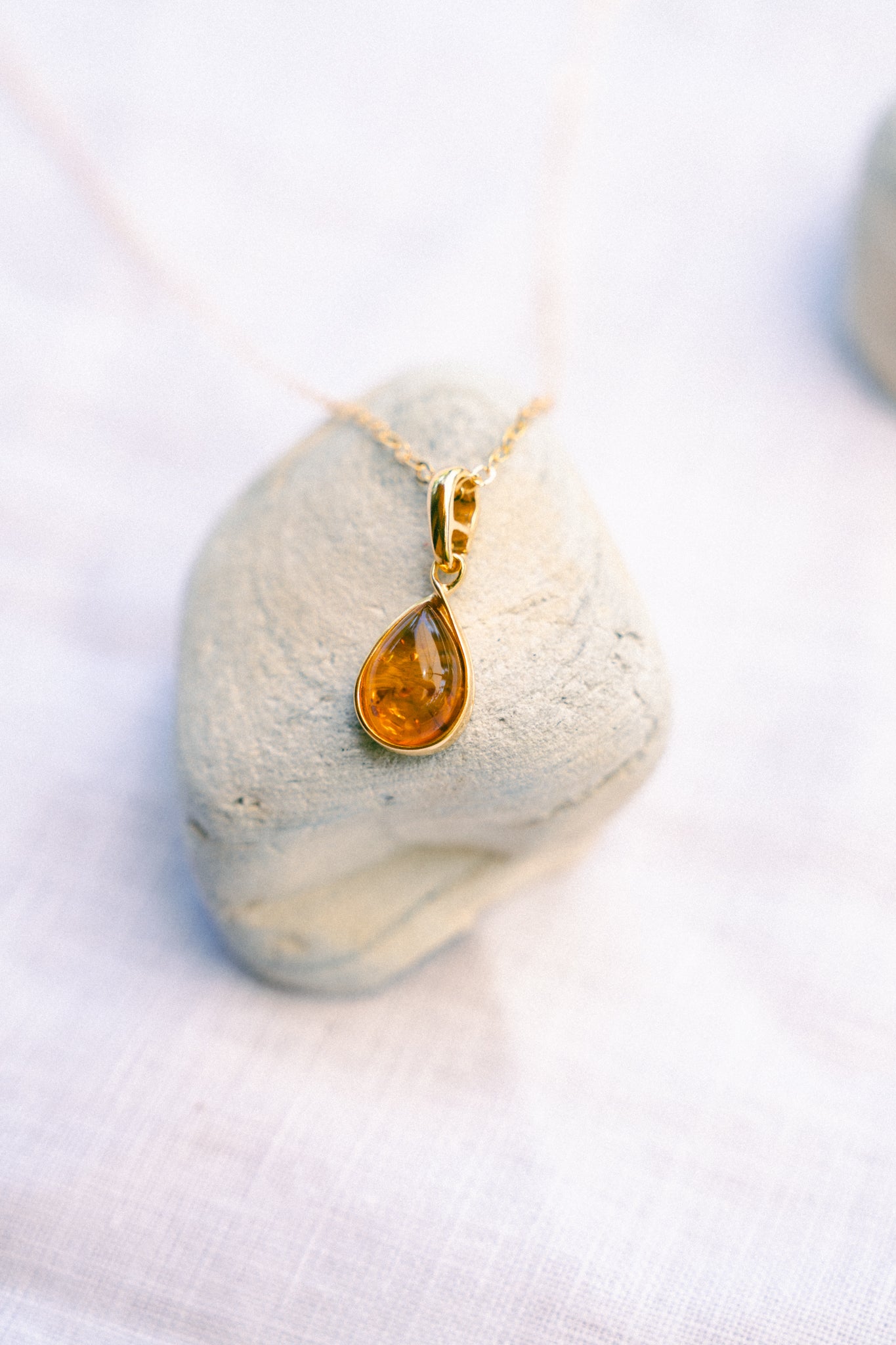 Cognac Drop Necklace