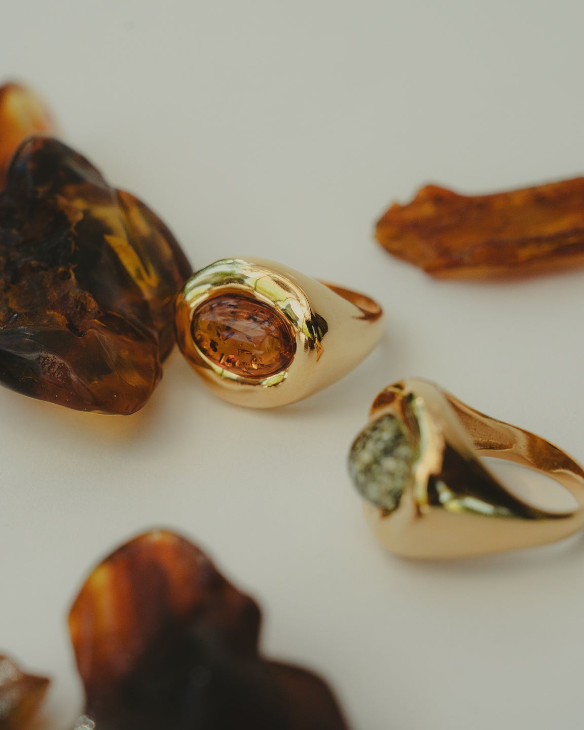 Amber Moon Ring