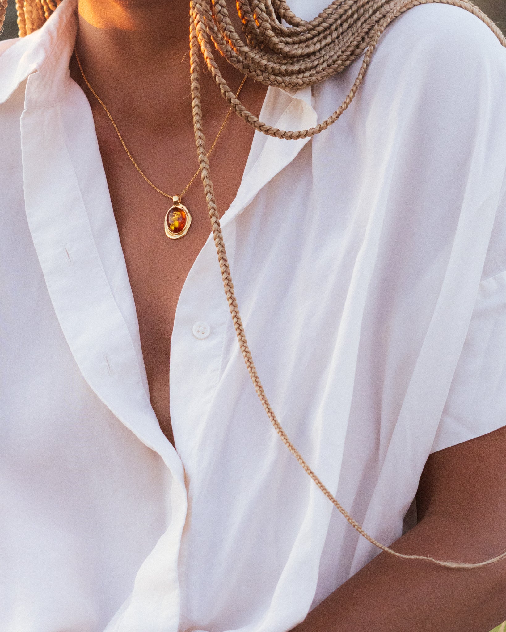 Molten Gemstone Necklace